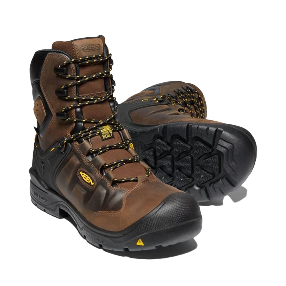 Keen Men's Dover 8 Inch Insulated Waterproof Work Boots with Carbon